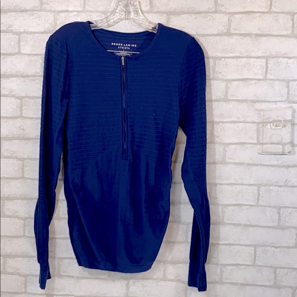 Derek Lam 10 C X Athleta blue top size S